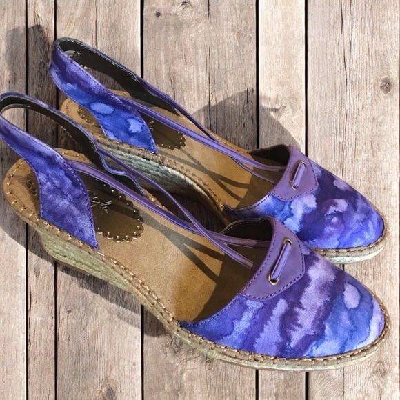 New without Tags Soft Style HUSH PUPPIES Espadrille Wedges Sz 9.5M - Picture 2 of 6